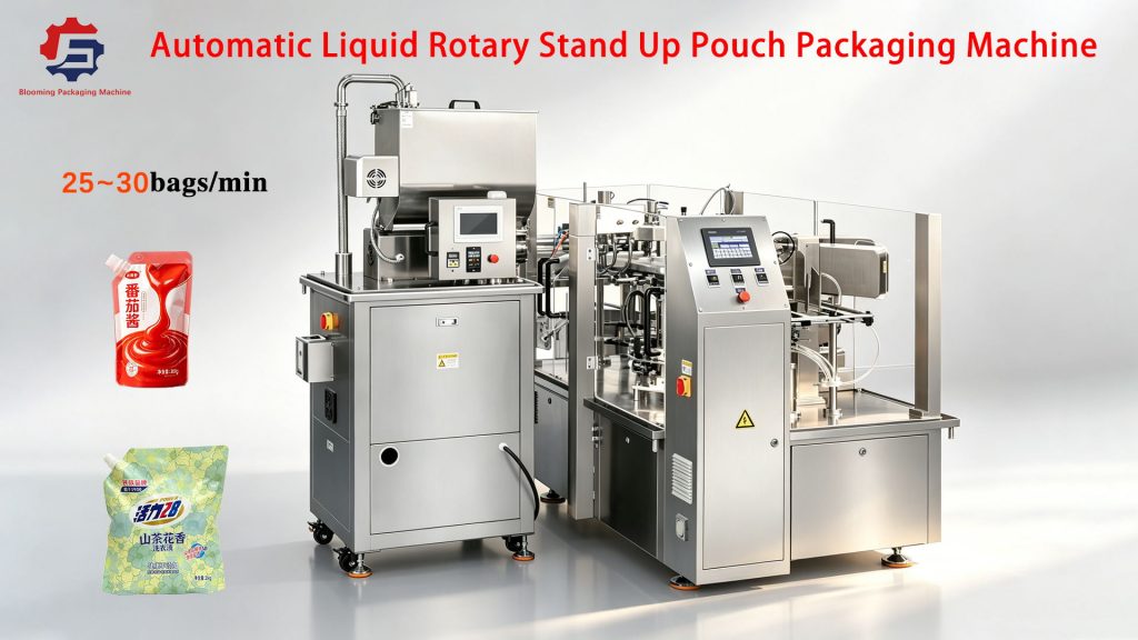 Rotary Premade Pouch Liquid Filling Machine
