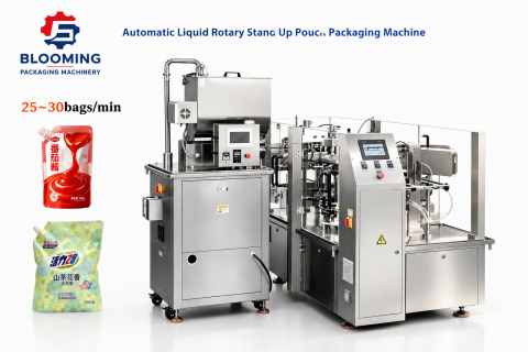 Rotary Stand up Pouch Liquid Filling Machine