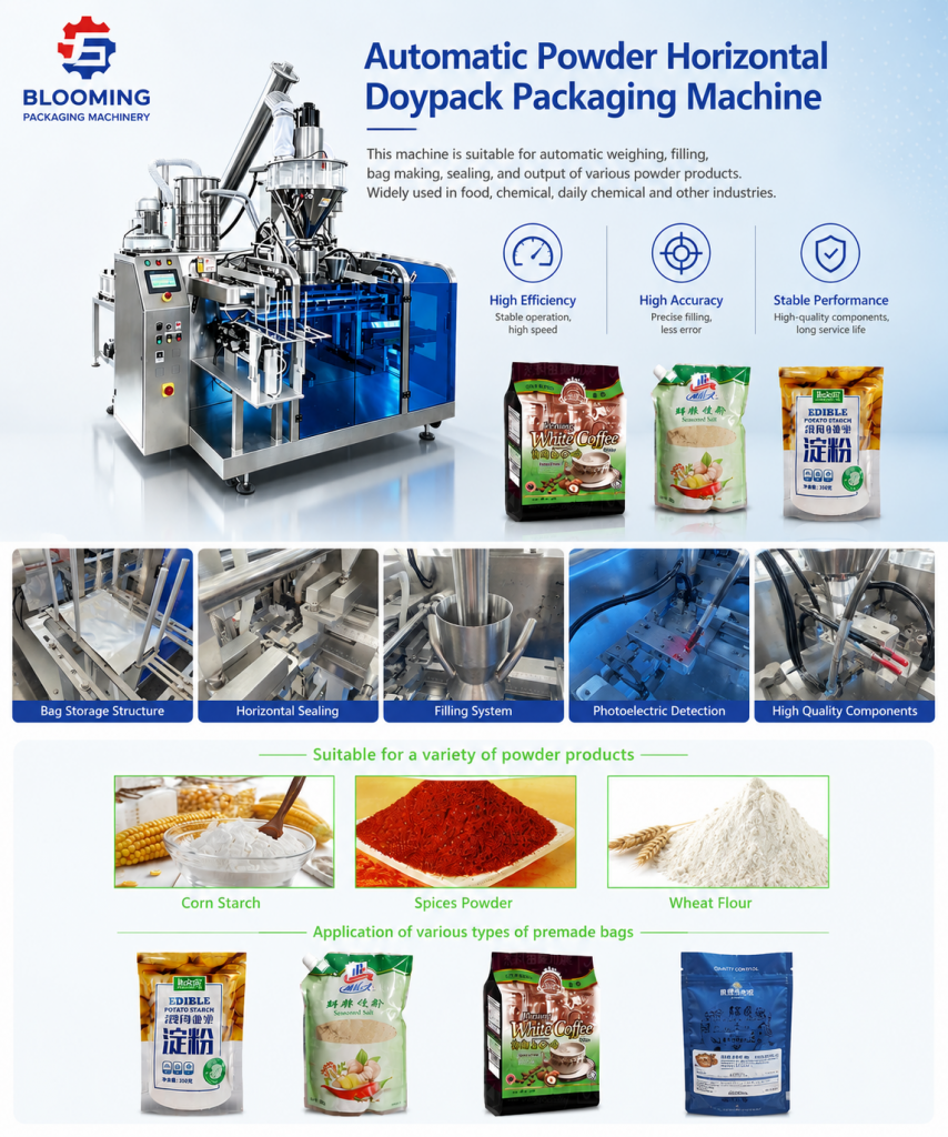 Horizontal Premade Bag Packing Machine for Powder